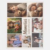 Couverture Polaire Famille Photo Collage Souvenirs Amour (Devant)