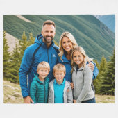 Couverture Polaire Famille photo personnalisée 1 (Devant (Horizontal))