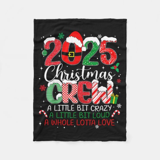 Couverture Polaire Family Christmas Crew 2025 Matching Outfit Xmas Sq (Devant)