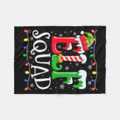 Couverture Polaire Family Christmas Matching Pajamas Elf Xmas Squad (Devant (Horizontal))