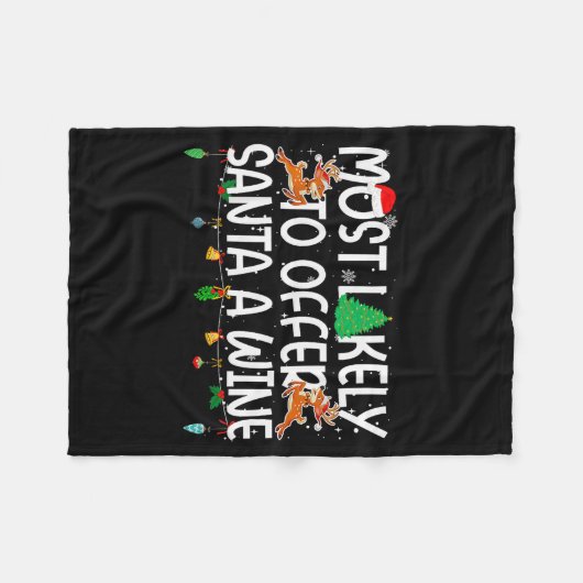 Couverture Polaire Family Christmas Xmas Most Likely To Offer Santa A (Devant (Horizontal))