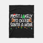 Couverture Polaire Family Christmas Xmas Most Likely To Offer Santa A (Devant)