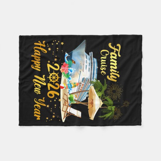 Couverture Polaire Family Cruise 2026 Happy New Year (Devant (Horizontal))