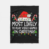 Couverture Polaire Family Matching Most Likely To Play Video Games On (Devant)