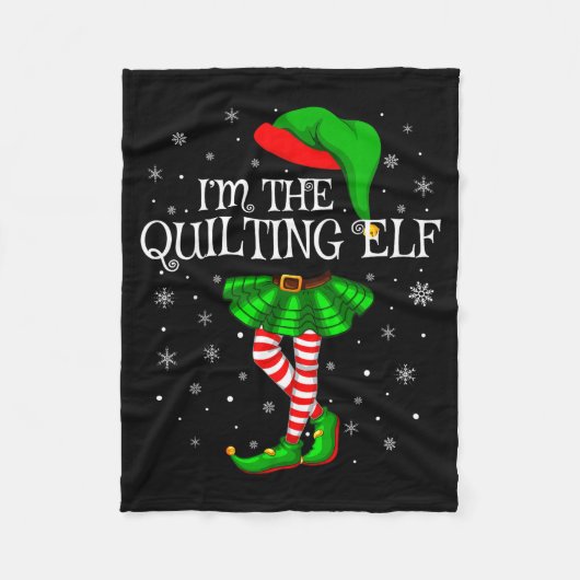 Couverture Polaire Family Matching Women Girls I'm The Quilting Elf C (Devant)