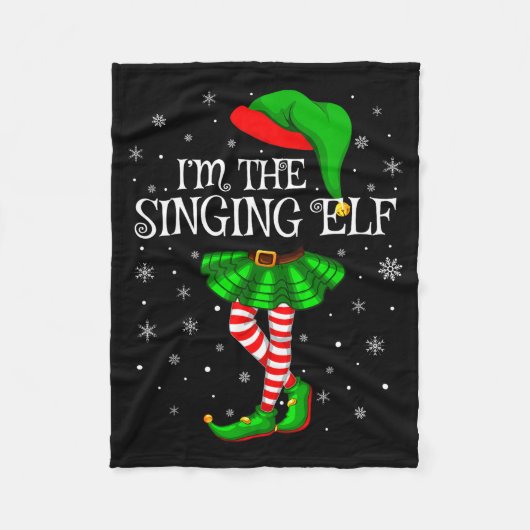 Couverture Polaire Family Matching Women Girls I'm The Singing Elf Ch (Devant)