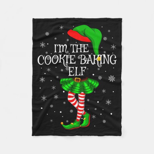 Couverture Polaire Family Matching Women Girls The Cookie Baking Elf  (Devant)