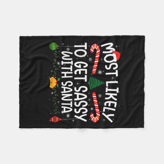 Couverture Polaire Family Matching Xmas Most Likely To Get Sy With Sa (Devant (Horizontal))