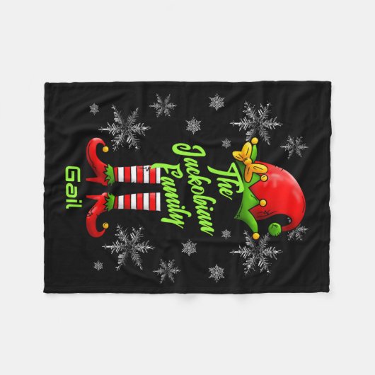 Couverture Polaire Family Name Year Reunion Matching Christmas Elf T (Devant (Horizontal))