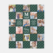 Couverture Polaire Family Personalized Photo Collage Patchwork Plaid (Devant)