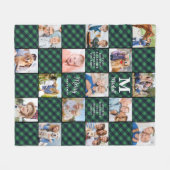 Couverture Polaire Family Personalized Photo Collage Patchwork Plaid (Devant (Horizontal))