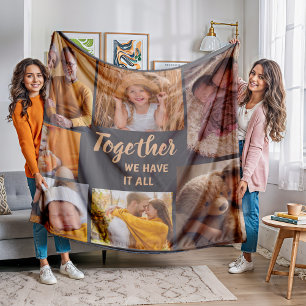 Couverture Polaire Family Photo Collage Brown Ensemble Tout Avoir Tou