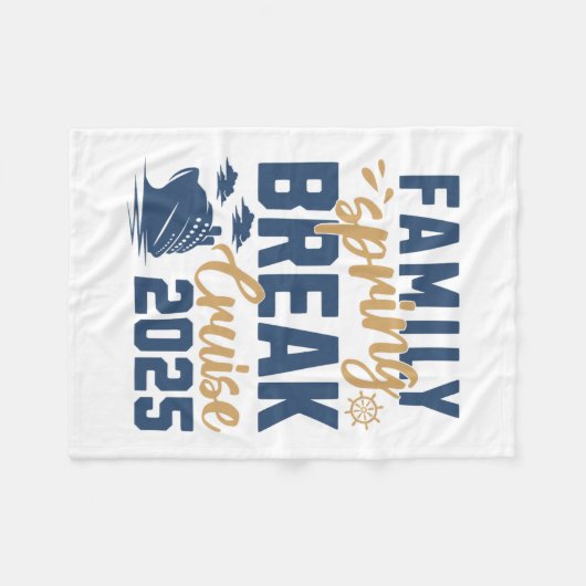Couverture Polaire Family Spring Break Cruise 2025 Family Vacation Ma (Devant (Horizontal))