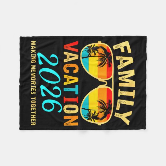 Couverture Polaire Family Vacation 2026 Beach Matching Summer Vacatio (Devant (Horizontal))