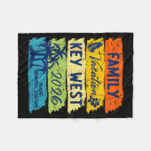Couverture Polaire Family Vacation 2026 Key West Matching Summer Vaca (Devant (Horizontal))
