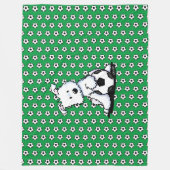 Couverture Polaire Fan de football Westie KiniArt (Devant)