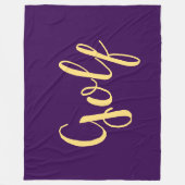 Couverture Polaire Fancy Fun GOLF Script Profond violet Arrière - pla (Devant)
