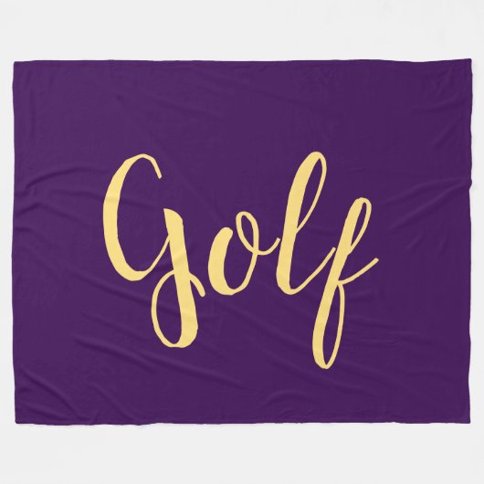 Couverture Polaire Fancy Fun GOLF Script Profond violet Arrière - pla (Devant (Horizontal))