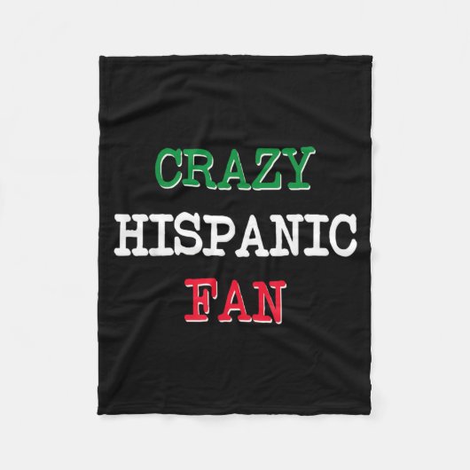 Couverture Polaire Fans Hispaniques Fous Baseball (Devant)