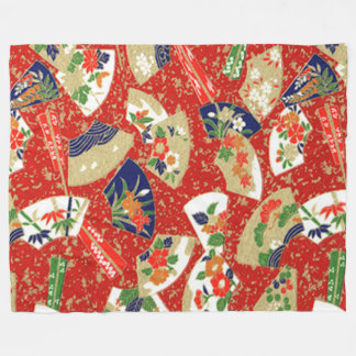 Couverture Polaire Fans Japonais En Rouge