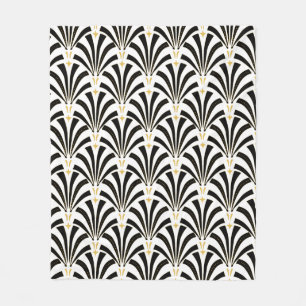 Couverture Polaire fans vintages de Palmetto d'art déco des années