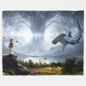 COUVERTURE POLAIRE FANTACY SHARK (Devant (Horizontal))