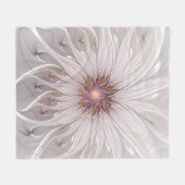 Couverture Polaire Fantaisie florale, Fleur pastel moderne abstraite (Devant (Horizontal))