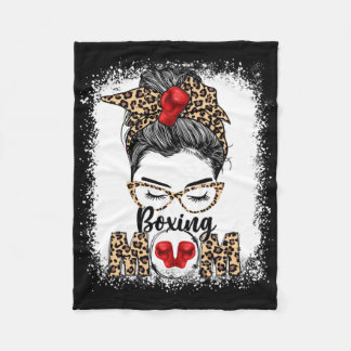 Couverture Polaire Fantaisie Gants de boxe Messy Bun Boxing Maman