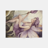 Couverture Polaire Fantaisie la fée violette (Devant (Horizontal))