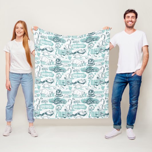 Couverture Polaire Fantastic Beasts Motif bleu (En situation)
