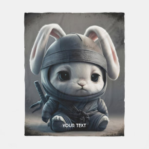 Couverture Polaire Fantastique Cute Bunny Ninja Katana