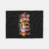 Couverture Polaire Fantastique Noël Poulet Farmer Noël Correspondant  (Devant (Horizontal))