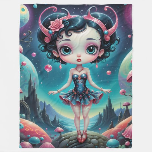 Couverture Polaire Fantasty Alien des années 50 (Devant)