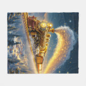 Couverture Polaire Fantasy Cute Sky Train Village (Devant (Horizontal))