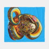 Couverture Polaire Fantasy Cute Snake Egg Vibrant (Devant (Horizontal))