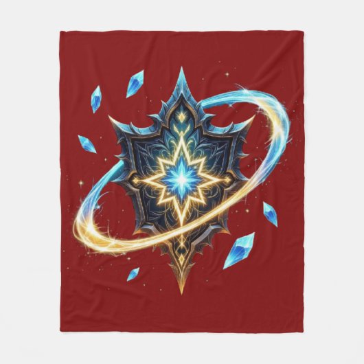 Couverture Polaire Fantasy Emblem with Floating Blades – Magical Ener (Devant)