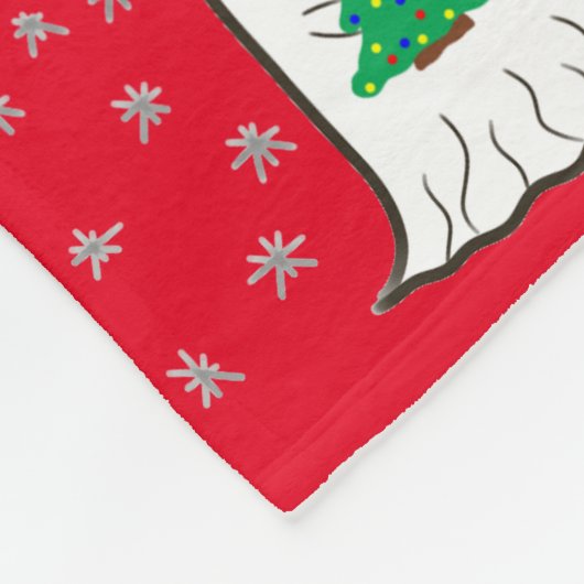 Couverture Polaire Fantôme avec arbre de Noël (Coin)