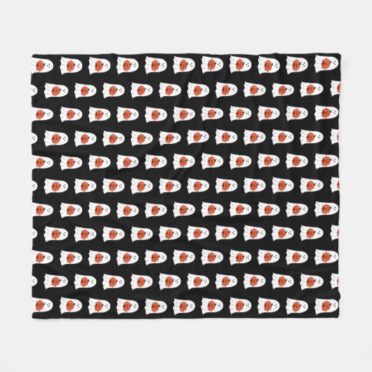 Couverture Polaire Fantôme avec Jack-o-Lantern (Devant (Horizontal))