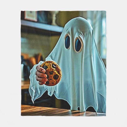 Couverture Polaire Fantôme convivial Avec Cookie (Devant)