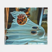 Couverture Polaire Fantôme convivial Avec Cookie (Devant (Horizontal))