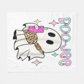 Couverture Polaire Fantôme drôle d'Halloween Boo Jee (Devant (Horizontal))