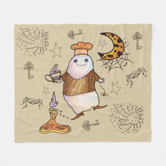 Couverture Polaire fantôme mignon (Devant (Horizontal))