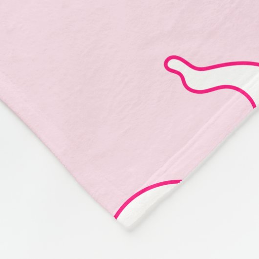 Couverture Polaire Fantôme rose mignon (Coin)