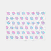 Couverture Polaire Fantômes d'aquarelle de Kawaii (Unicorne) (Devant (Horizontal))