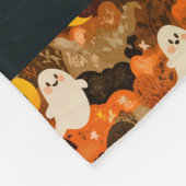 Couverture Polaire Fantômes d'automne et Halloween Feuille (Coin)