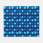 Couverture Polaire Fantômes d'Halloween bleu vif (Devant (Horizontal))