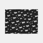 Couverture Polaire Fantômes d'Halloween foncé (Devant (Horizontal))