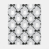 Couverture Polaire Fantômes mignons avec Coquette Black Bows Hallowee (Devant)