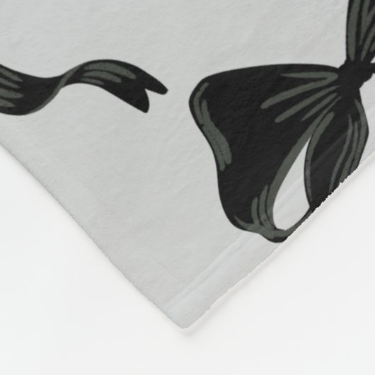 Couverture Polaire Fantômes mignons avec Coquette Black Bows Hallowee (Coin)