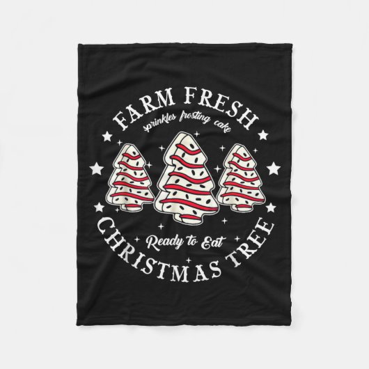 Couverture Polaire Farm Fresh Ready To Eat Christmas Tree Cake Funny  (Devant)